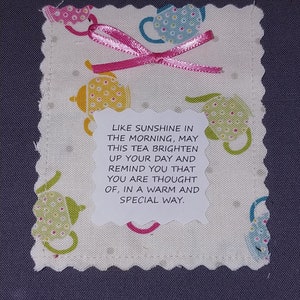 Thinking of You Tea Gift: Friendship Tea Pouch with Poem