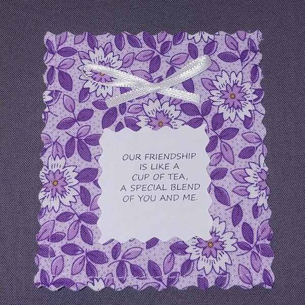 Friendship Tea Pouch, Poem & Tea Bag