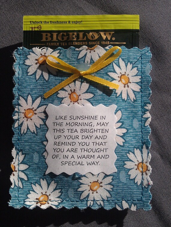Floral Friendship Tea Pouch Poem & Tea Bag | Etsy