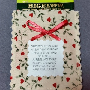 Friendship Tea Pouch, Poem & Tea Bag
