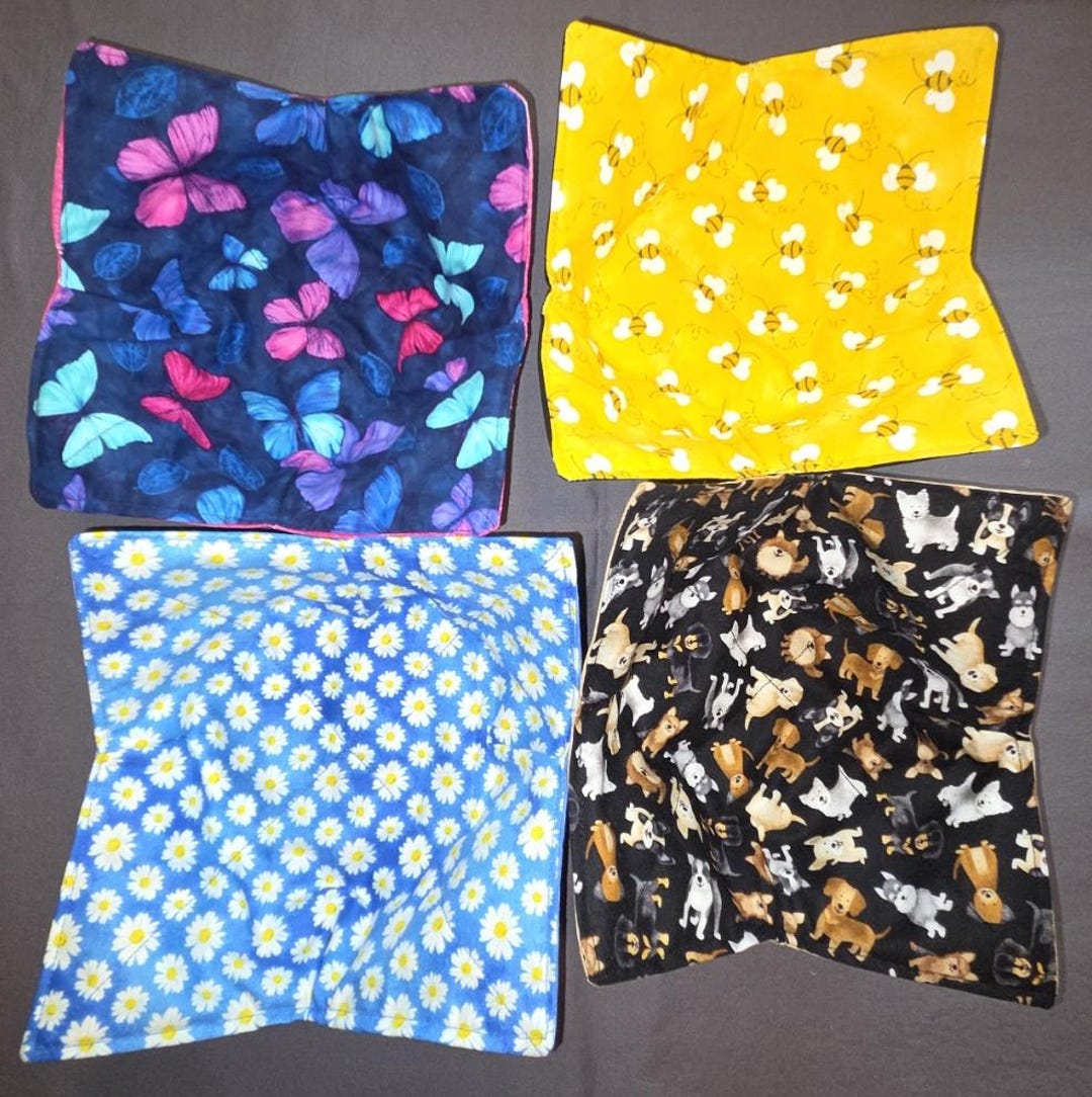 Quilted Reversible Bowl Cozy: Handmade Cotton Microwave Bowl Pot Holder ...