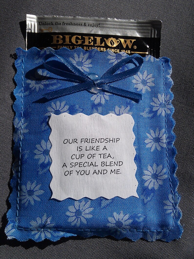 Friendship Tea Pouch Poem & Tea Bag Etsy