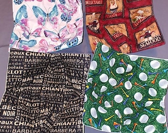 Quilted Reversible Bowl Cozy: Handmade Cotton Microwave Bowl Pot Holder