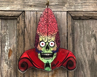 Small Mars Attacks Alien Acrylic Wall Art | Ack Ack of the Cones