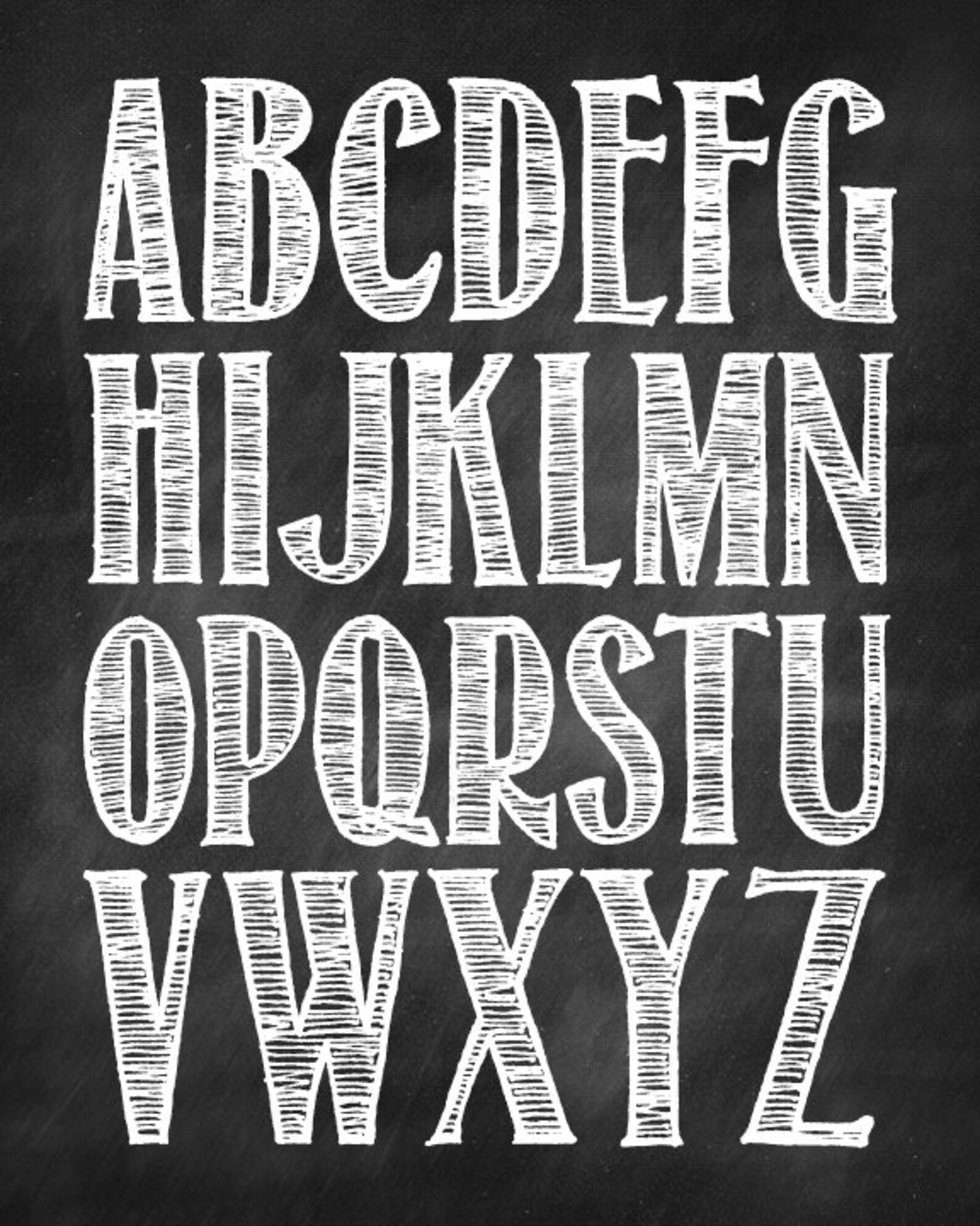 Alphabets Chalk Poster INSTANT DOWNLOAD | Etsy