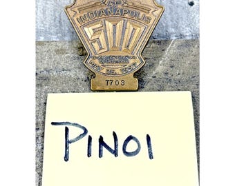 1997 Indianapolis 500 Bronze RR721 Pit Badge Arie Luyendyk Indy