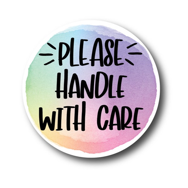 Handle With Care Sticker - Fragile Sticker - Business - Product Packaging Label - Small Business Sticker - Custom Sticker - Bulk Stickers