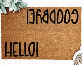 Hello Goodbye svg png - Front Door Mat Cut File Cut File - Silhouette Cut File - Cricut Cut File - DIY Door Mat - Welcome Mat Template