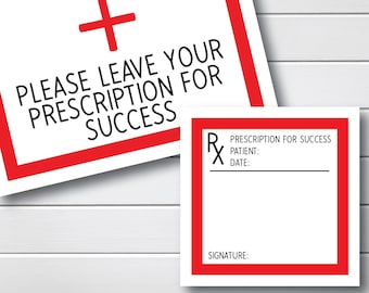 Prescription For Success Nursing Graduation Party - Nurse Retirement Party - Medical School Graduation - Doctor Retirement Well Wishes