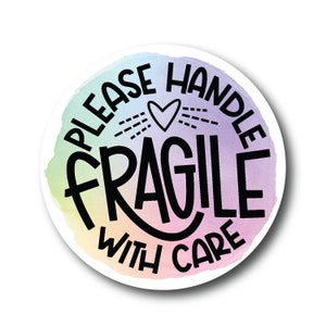 Fragile Please Handle With Care Sticker - Small Business Thank You Product Packaging Label - Small Business Sticker - Bulk Stickers
