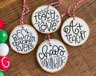 Teacher Ornament - Teacher Gift - Preschool - Elementary School - Daycare - Teacher Present Affordable Inexpensive Teacher Gift