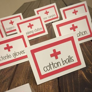 Nursing Graduation Party - Nurse Retirement Party - Nursing School - Nurse Food Tent Labels - Medical School Graduation - Doctor Retirement