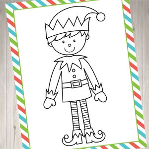 Elf Activity Set Elf Props DIY Elf Ideas Printable Elf Paper Elf Prop Elf Maze Elf Coloring Sheet Maze Holiday Word Search image 3