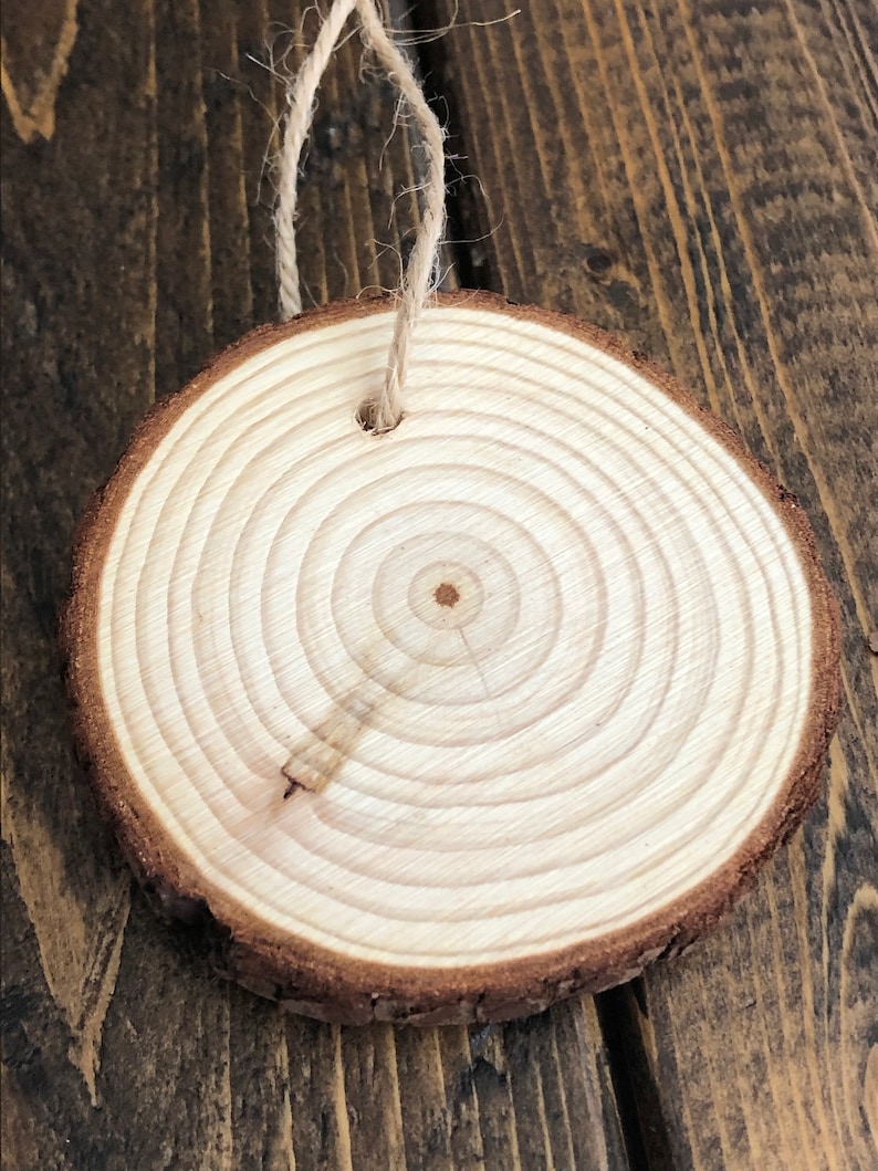 Christmas Ornament Wood Log Christmas Decor Country Rustic Etsy