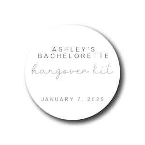 Bachelorette Hangover Recovery Kit Sticker - Bachelorette Party Favor Tag - Hangover Kit Favor - Wedding Party Favor Gift - Bridal Party