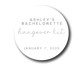 Bachelorette Hangover Recovery Kit Sticker - Bachelorette Party Favor Tag - Hangover Kit Favor - Wedding Party Favor Gift - Bridal Party