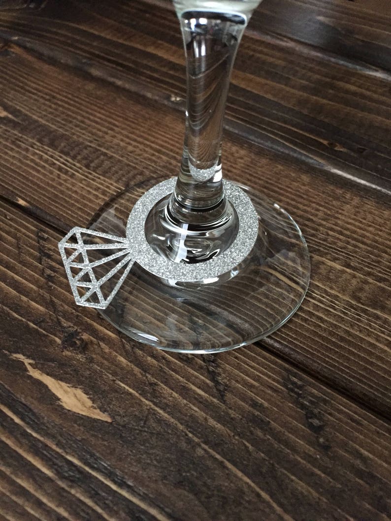 Glass Charm Wine Glass Charms Wedding Decor Bachelorette Etsy