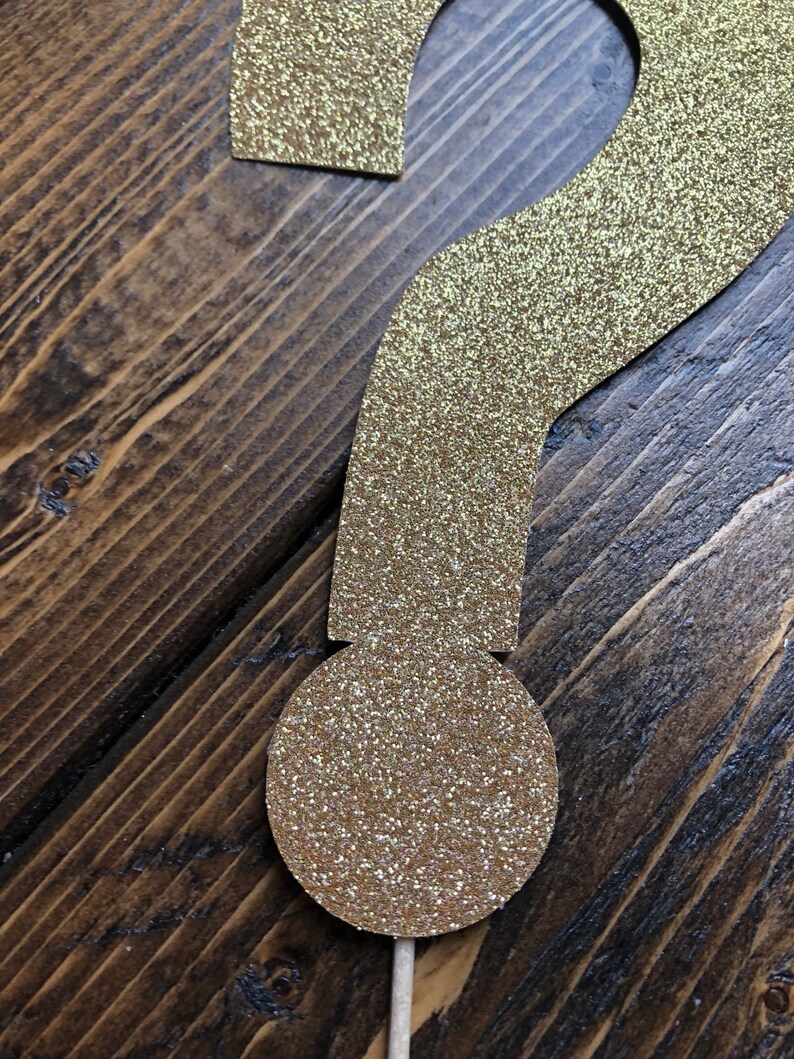 Question Mark Cake Topper Gender Reveal Cake Topper Gender Etsy