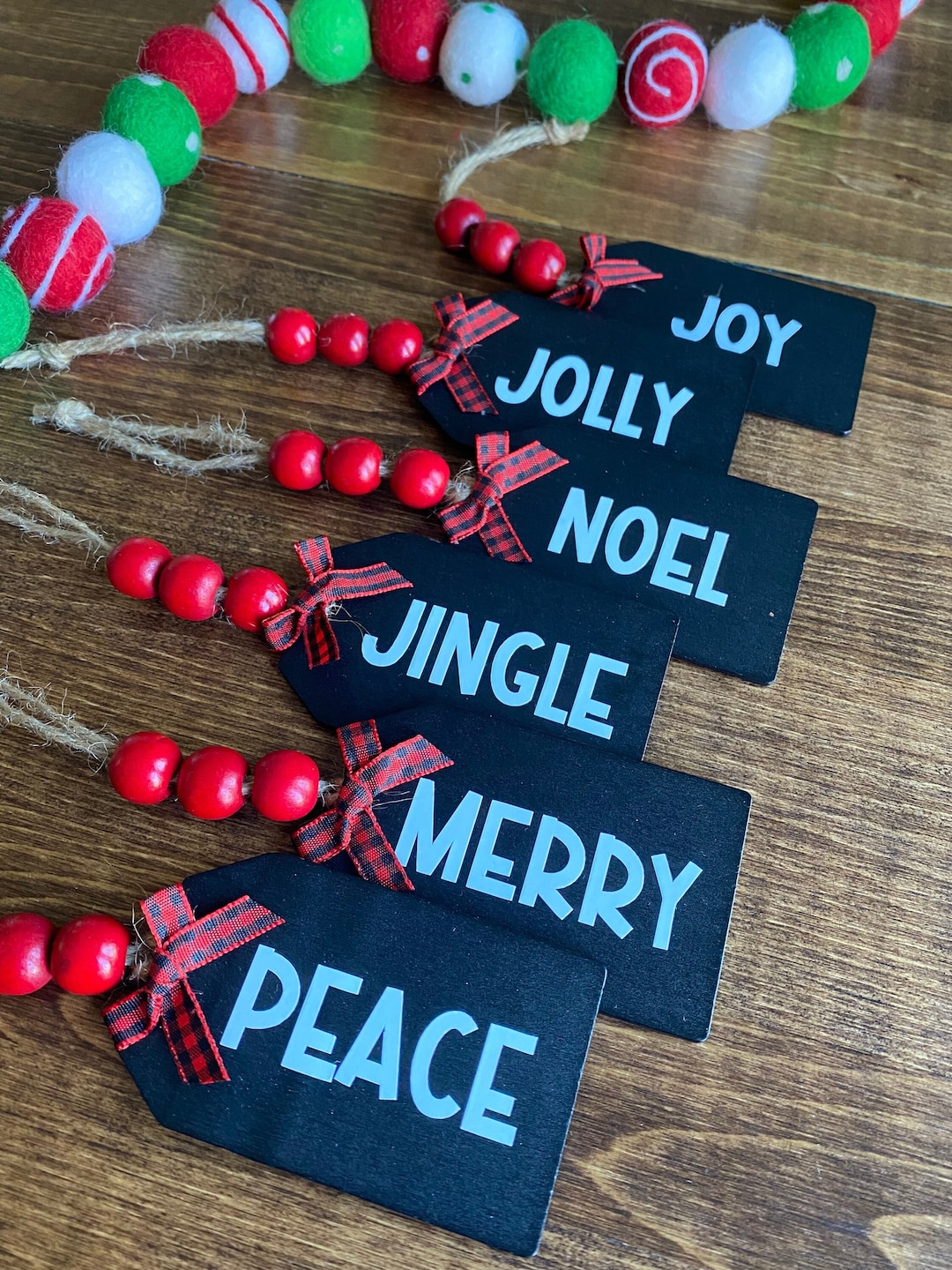 Christmas Ornaments Black and Red - Holiday Decor - Christmas Tree ...