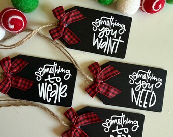 Something You Want Need Wear Read Reusable Gift Tag