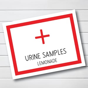 Urine Samples Lemonade Nursing Graduation Party Sign - Nurse Retirement Party - Medical School Graduation - Doctor Retirement