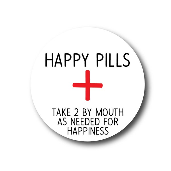 Happy Pills Nursing Party Favors - Doctor Medical Graduation - Party Favor Stickers Tags - Nursing Graduation Party