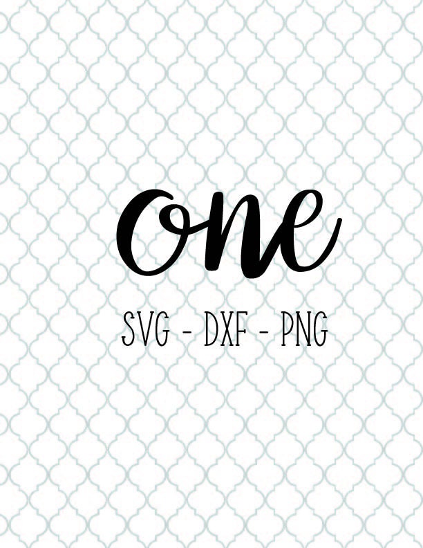 Download One svg One png One dxf Silhouette Cut File Cricut Cut | Etsy