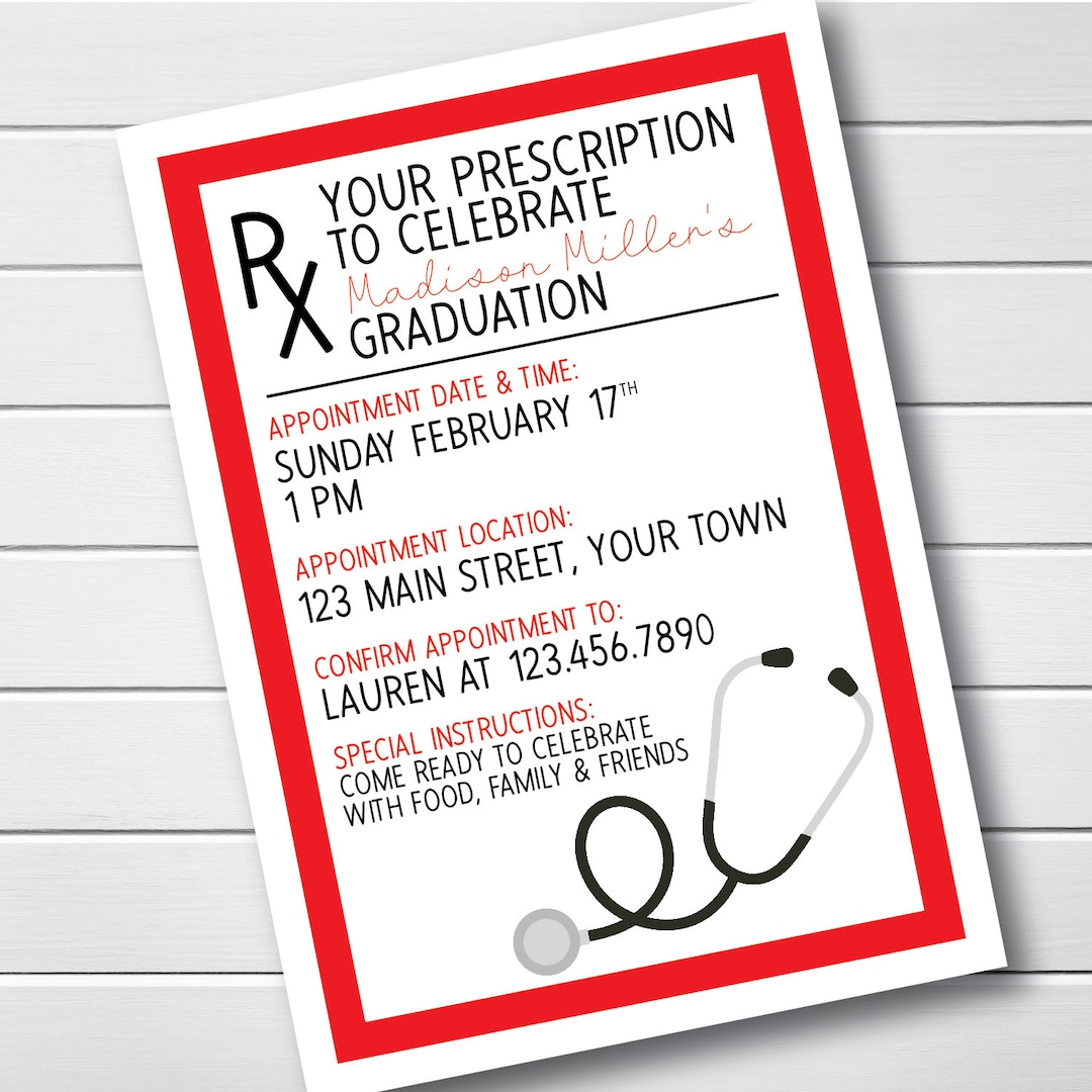 Invitation Nursing Graduation Party Nurse Retirement Party Medical