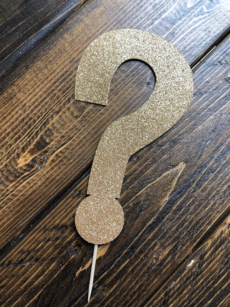 Question Mark Cake Topper Gender Reveal Cake Topper Gender Etsy