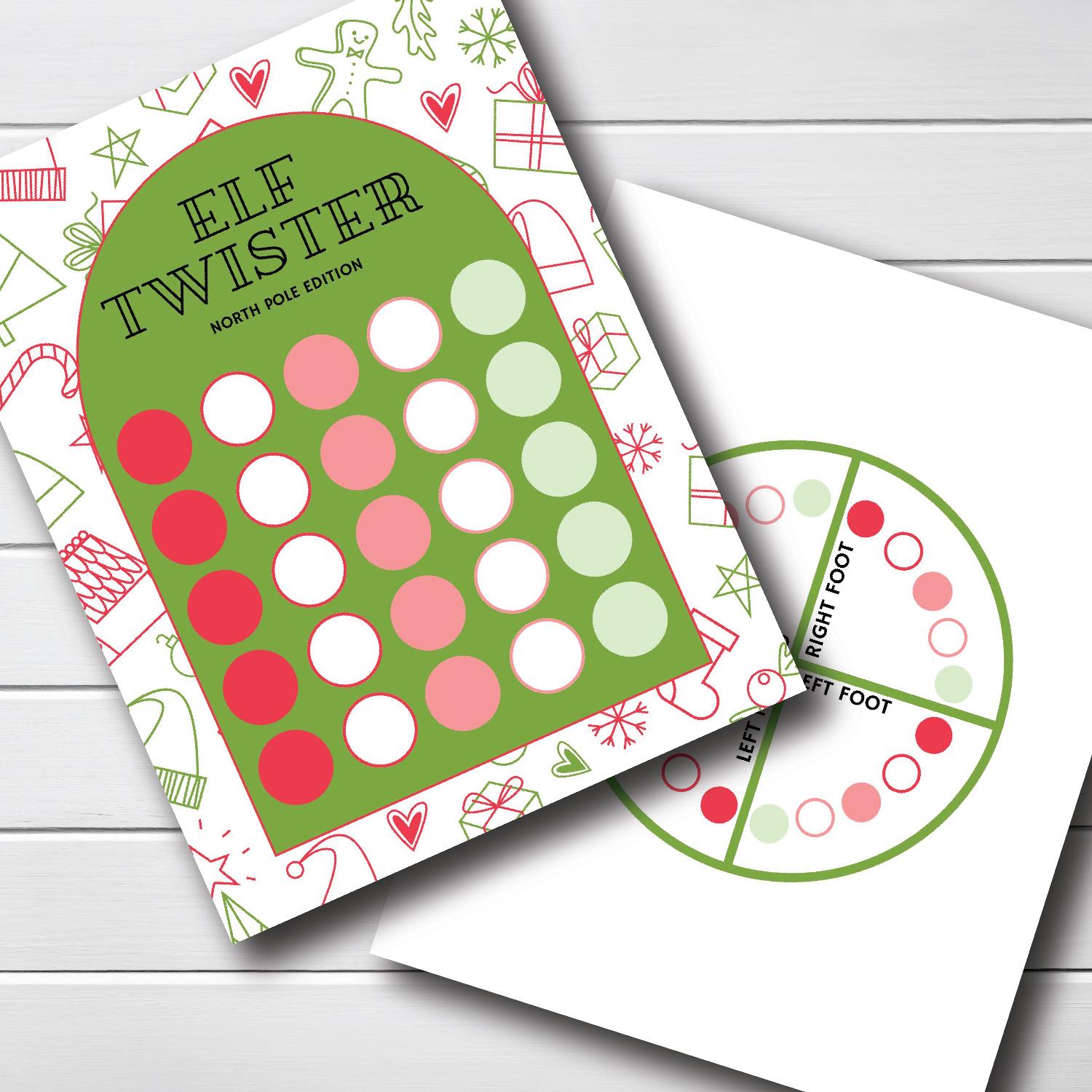 Elf Twister Game - Elf Activity - Elf Games - Big Kid Toddler Little ...