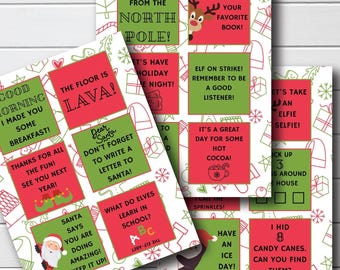 Elf Props - Elf Activity - Elf Holiday Set - Toddler Little Kid - North Pole - Elf Activities - Printable