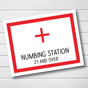 Numbing Station Nursing Graduation Party Sign - Nurse Retirement Party - Medical School Graduation - Doctor Retirement