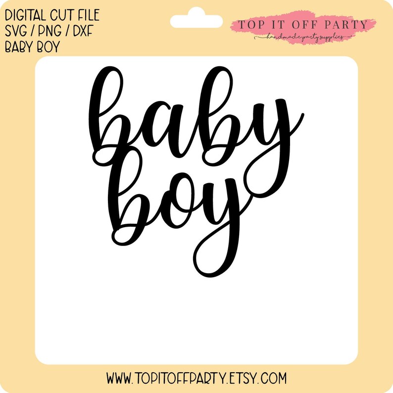 Download Baby Boy svg png dxf Baby Cake Topper Cut File Silhouette | Etsy