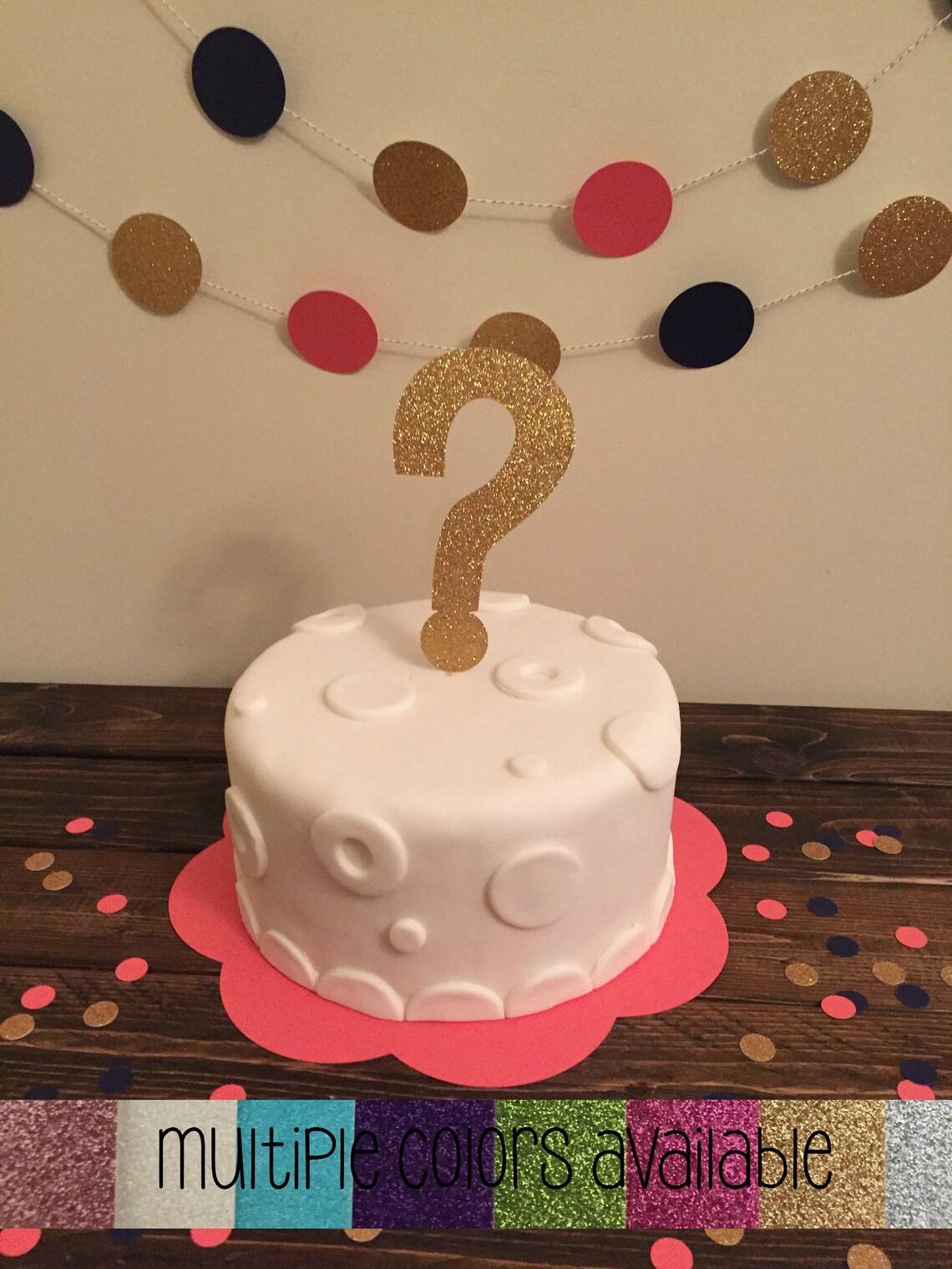 Question Mark Cake Topper Gender Reveal Cake Topper Gender Etsy