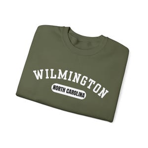 Wilmington, North Carolina Sweatshirt, Collegiate Design image 5
