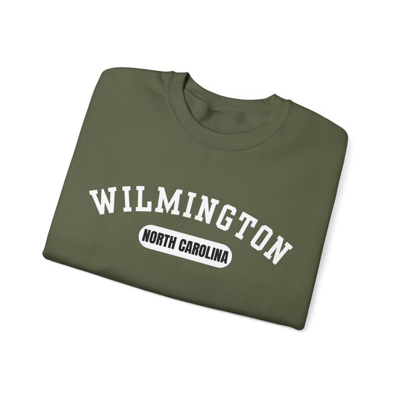 Wilmington, North Carolina Sweatshirt, Collegiate Design image 5