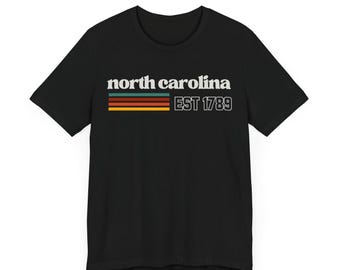 North Carolina EST 1789 Vintage Style T-Shirt, North Carolina Established 1789 Shirt