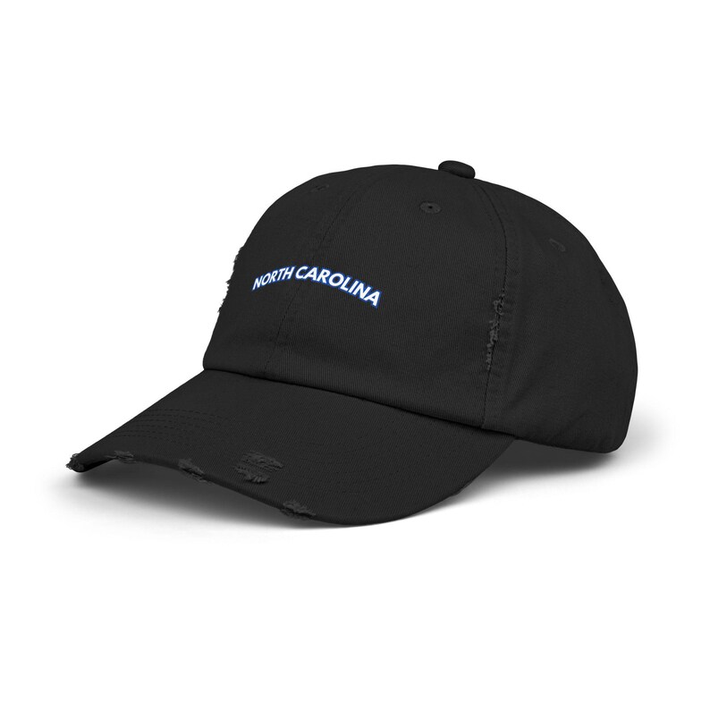 North Carolina Distressed Baseball Hat, North Carolina Hat image 9