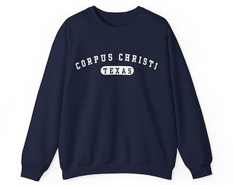 Corpus Christi Texas Sweatshirt, Collegiate Design