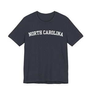 North Carolina T-Shirt, Collegiate Aesthetic Heather Navy