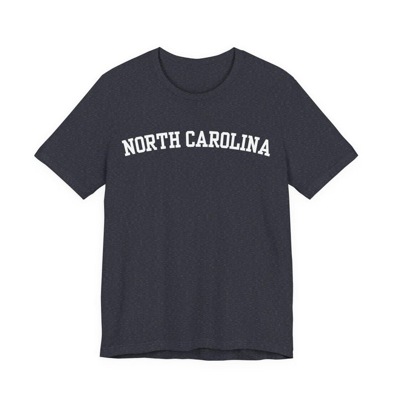North Carolina T-Shirt, Collegiate Aesthetic Heather Navy