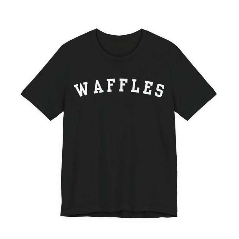 Waffles T-Shirt, Funny Waffles Lover Shirt, Waffle Connoisseur Black