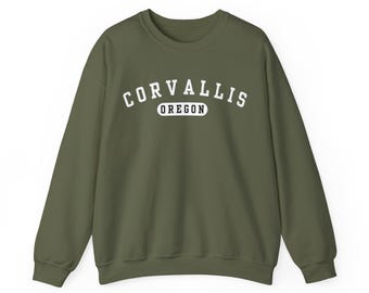 Corvallis Oregon Sweatshirt, Collegiate Design