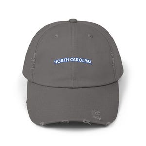 North Carolina Distressed Baseball Hat, North Carolina Hat Nickel