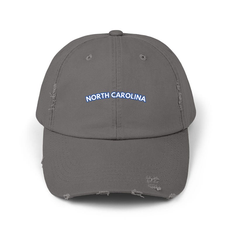 North Carolina Distressed Baseball Hat, North Carolina Hat Nickel