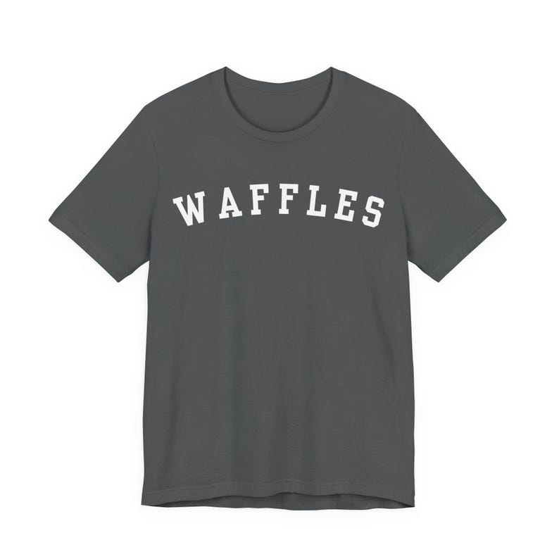 Waffles T-Shirt, Funny Waffles Lover Shirt, Waffle Connoisseur Asphalt