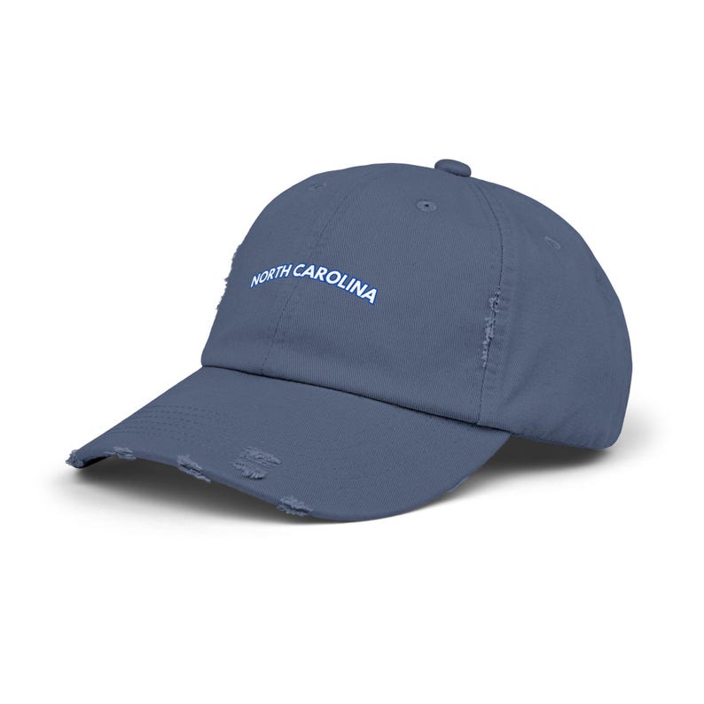 North Carolina Distressed Baseball Hat, North Carolina Hat image 13