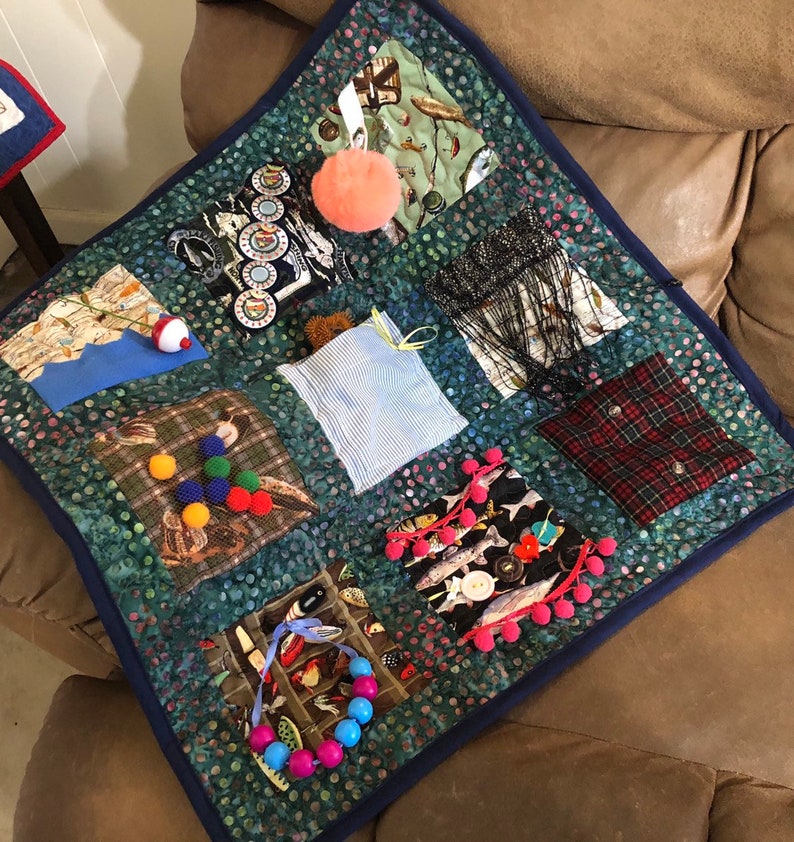 Custom Alzheimers Fidget Activity Lap Quilt Etsy