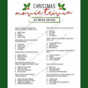Elf the Movie Trivia - FUN Interactive Christmas Party Game Activity ...