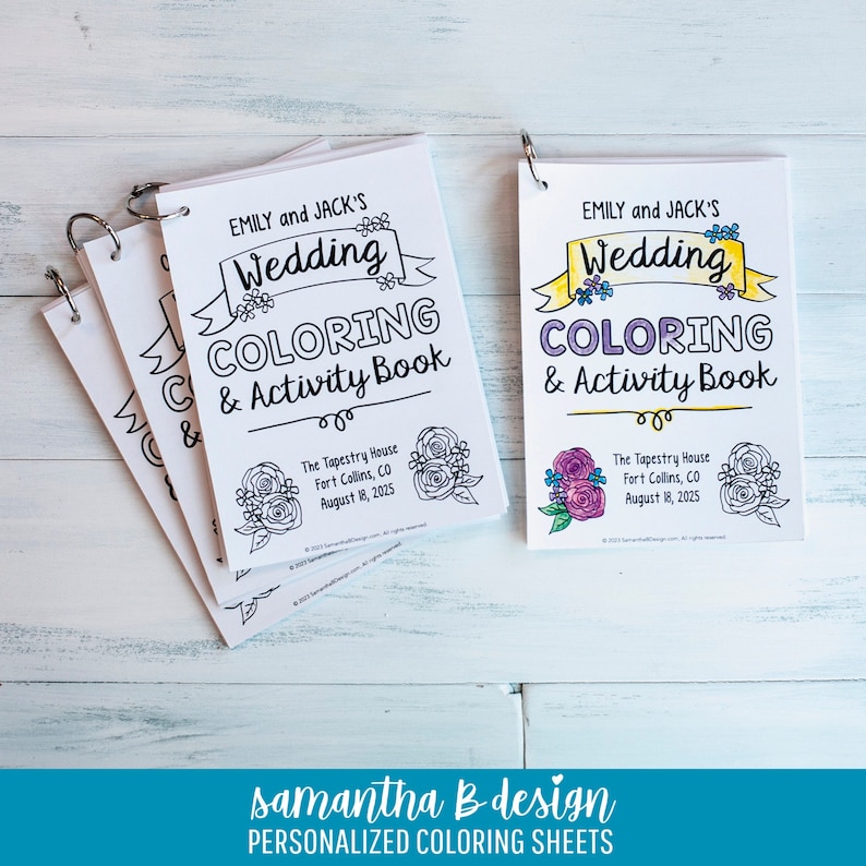 Personalized Wedding Activity Book for Kids at the Wedding Reception